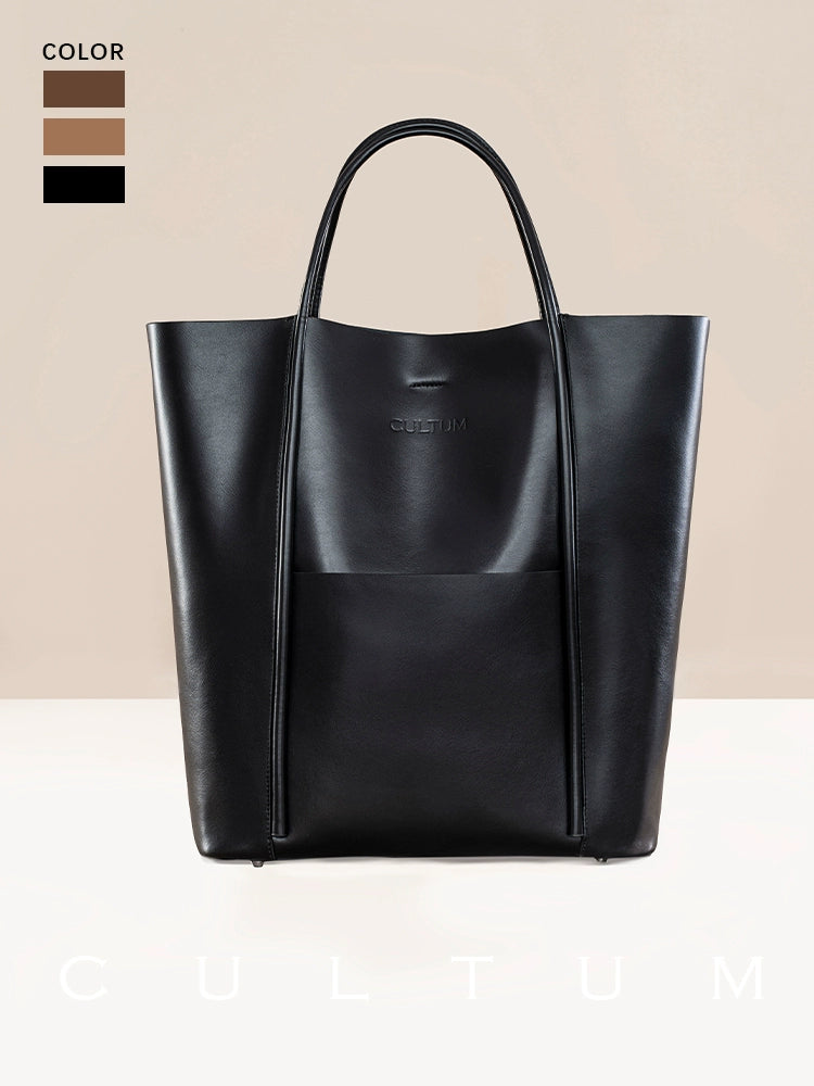 CULTUM Commuter Large Capacity Cowhide Tote Bag