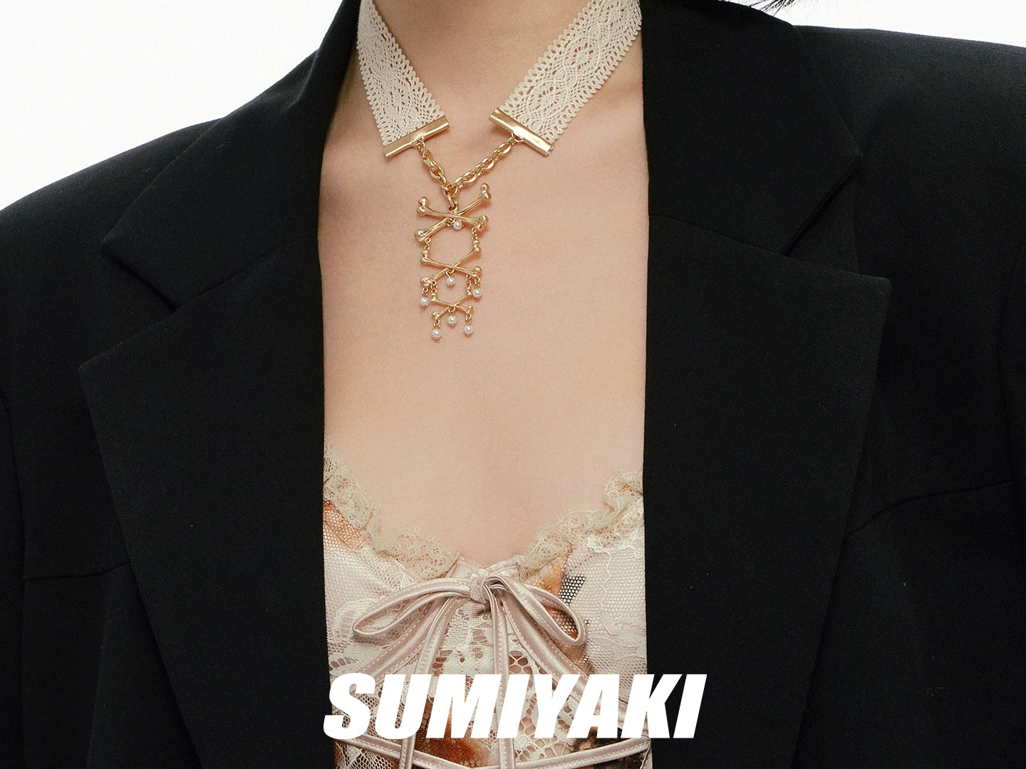 SUMIYAKI Lace Retro Style Necklace