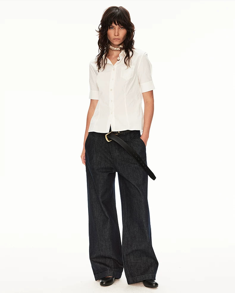 MADWITCH Minimalist Waistless Loose Straight Jeans