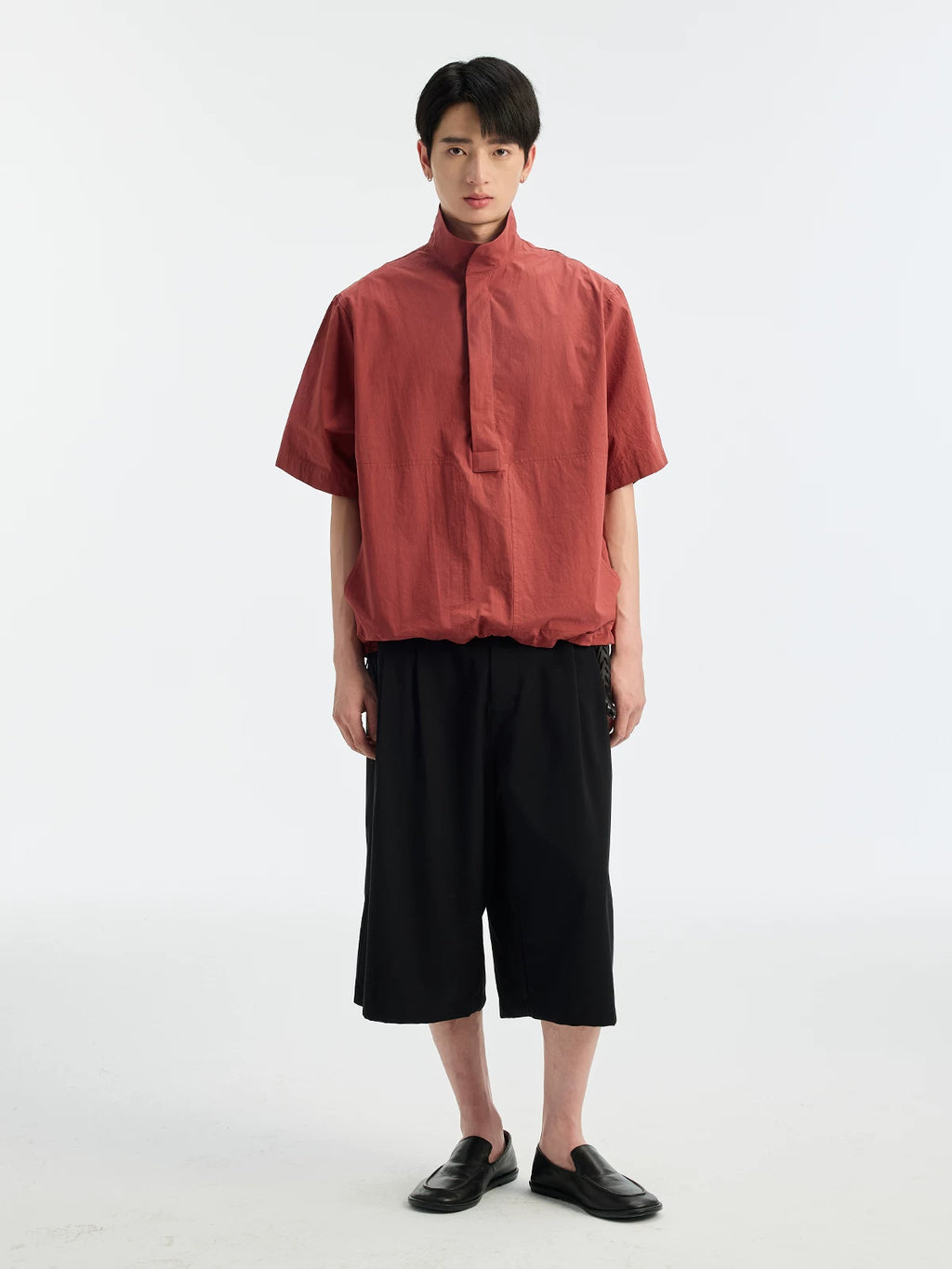 BUTTBILL Lapel Loose Short Sleeve Shirt