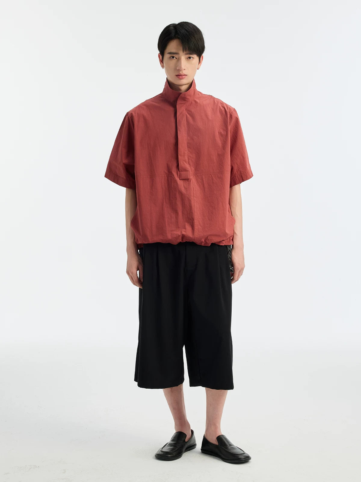 BUTTBILL Lapel Loose Short Sleeve Shirt