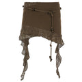 FUNOFF Vintage Irregular Gauze Skirt