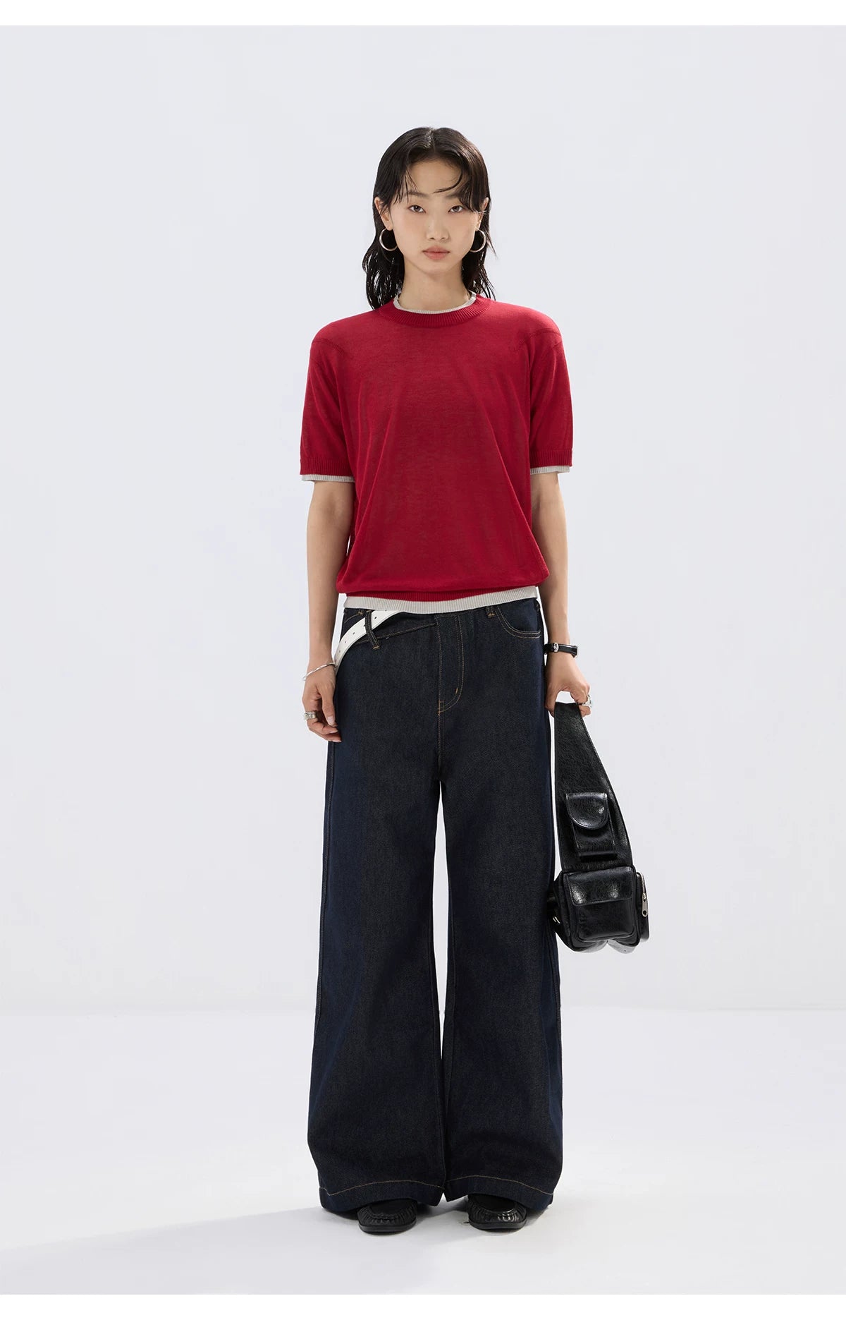 Sameuoo Versatile Casual Knit Tee