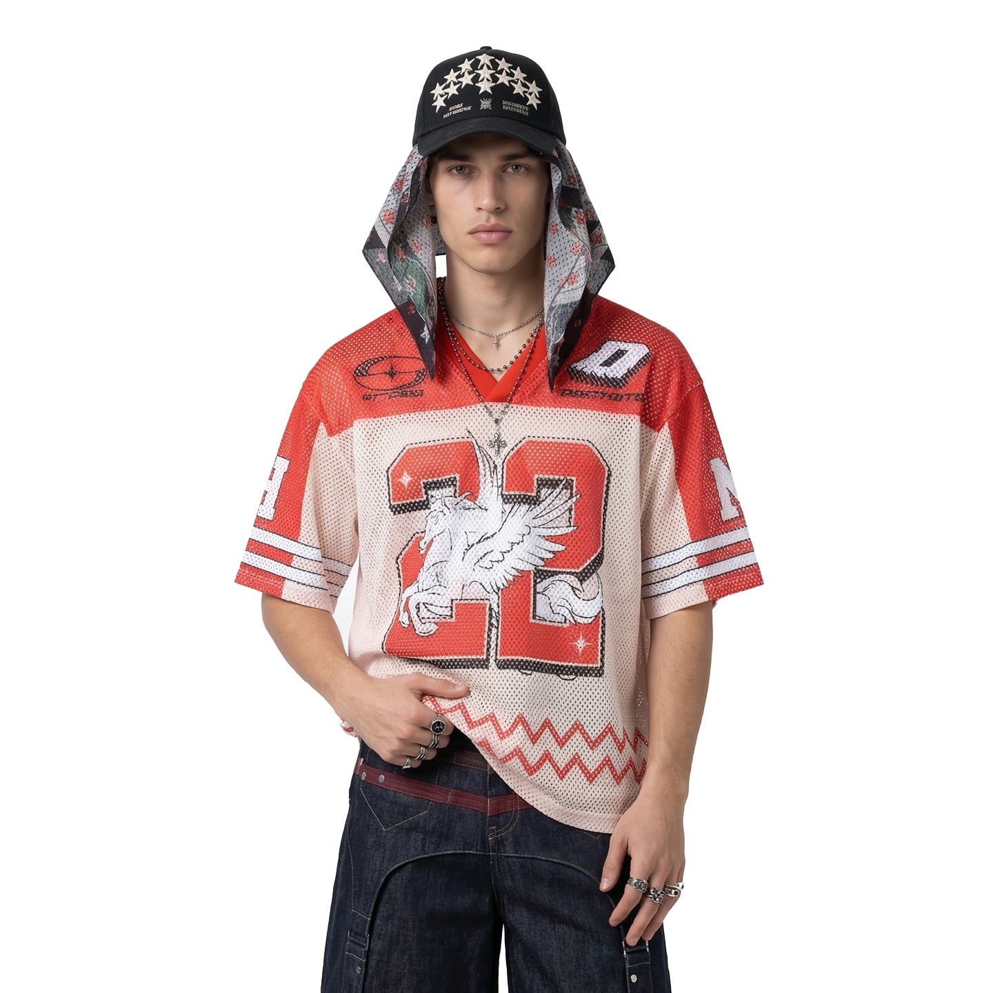 Inflation Contrasting Color Breathable Casual Tee