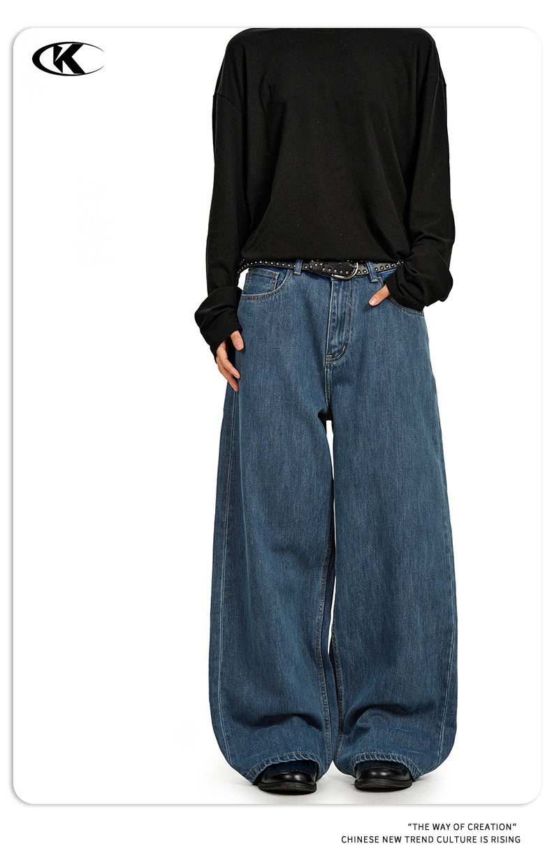 11KN Vintage Versatile Straight-leg Jeans