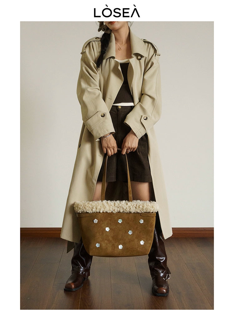 LOSEA Plush Large Capacity Tote Bag