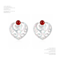 NO SOLUTION Hollow Engraved Love Stud Earrings