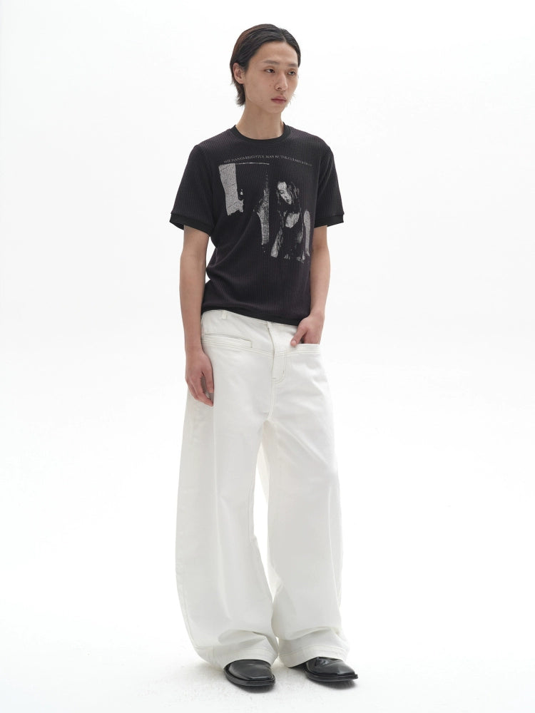 POH Threaded Sleeve Pendulum Light Rock Print Tee