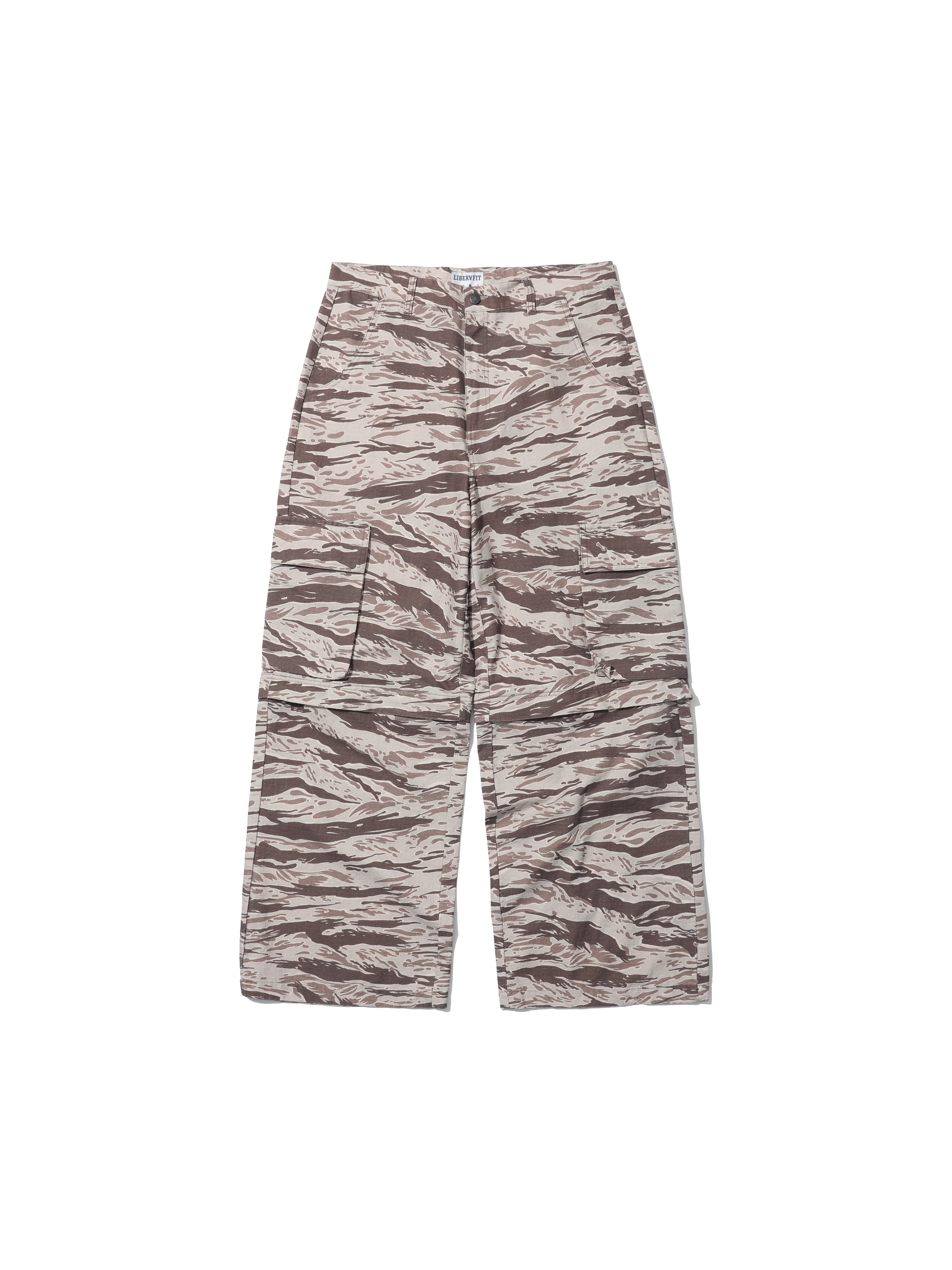 LIBERAFIT Tiger Pattern Camouflage Multi-stage Removable Tooling Shorts