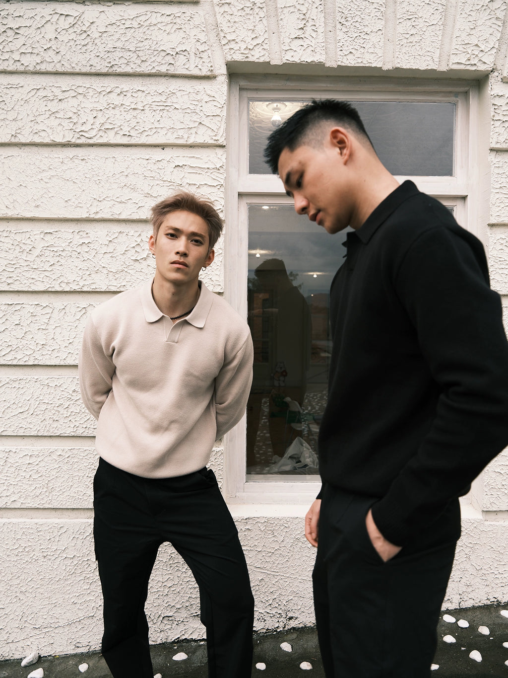 GTAL Retro Casual Long-sleeved Lapel Knitted Sweater