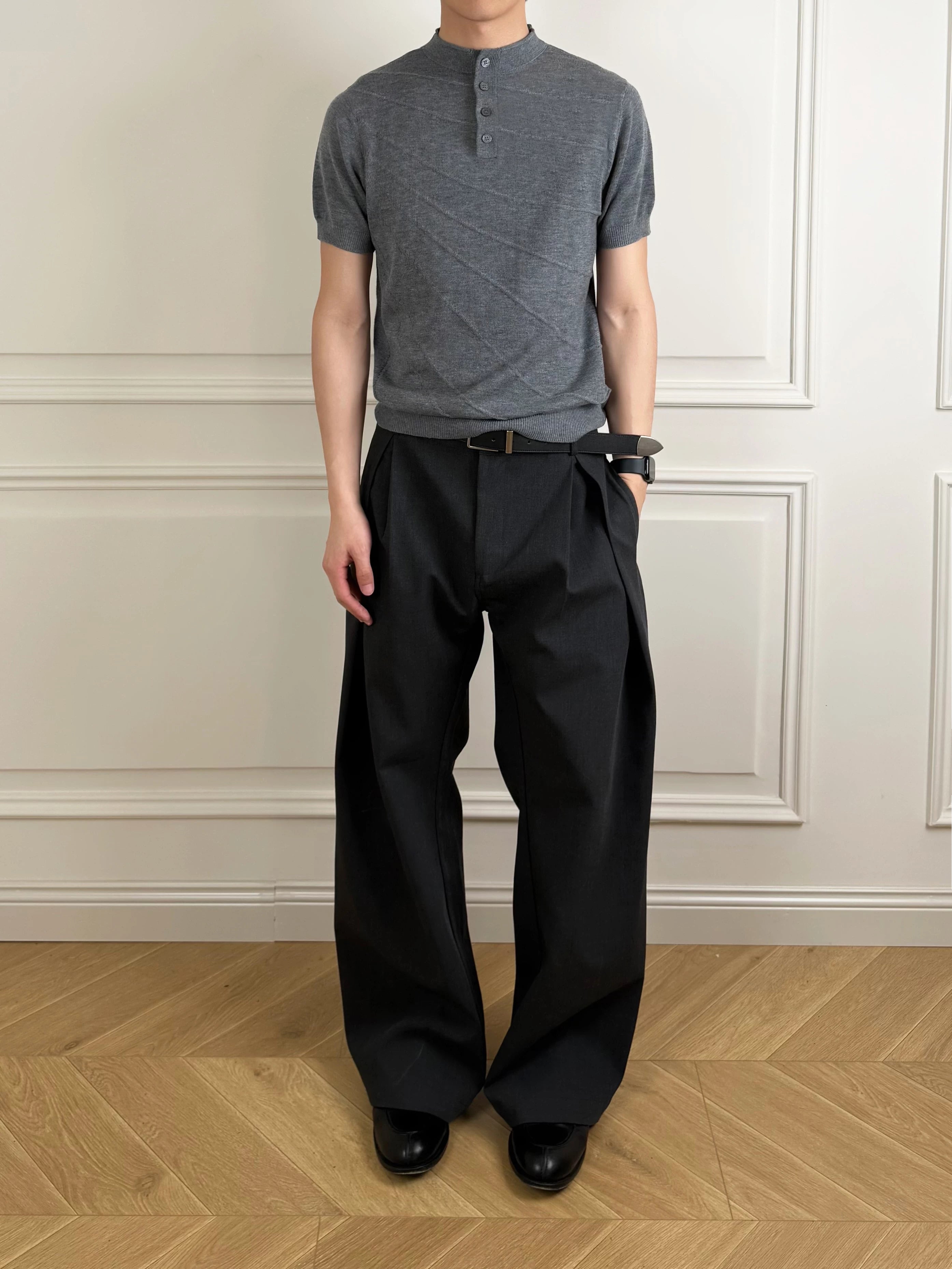 Stay The Night Half Turtleneck Knitted Tee