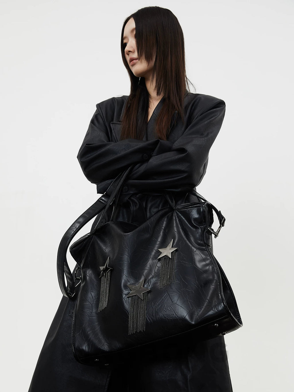 BINGBONG Large Capacity Shoulder Fringed Bag