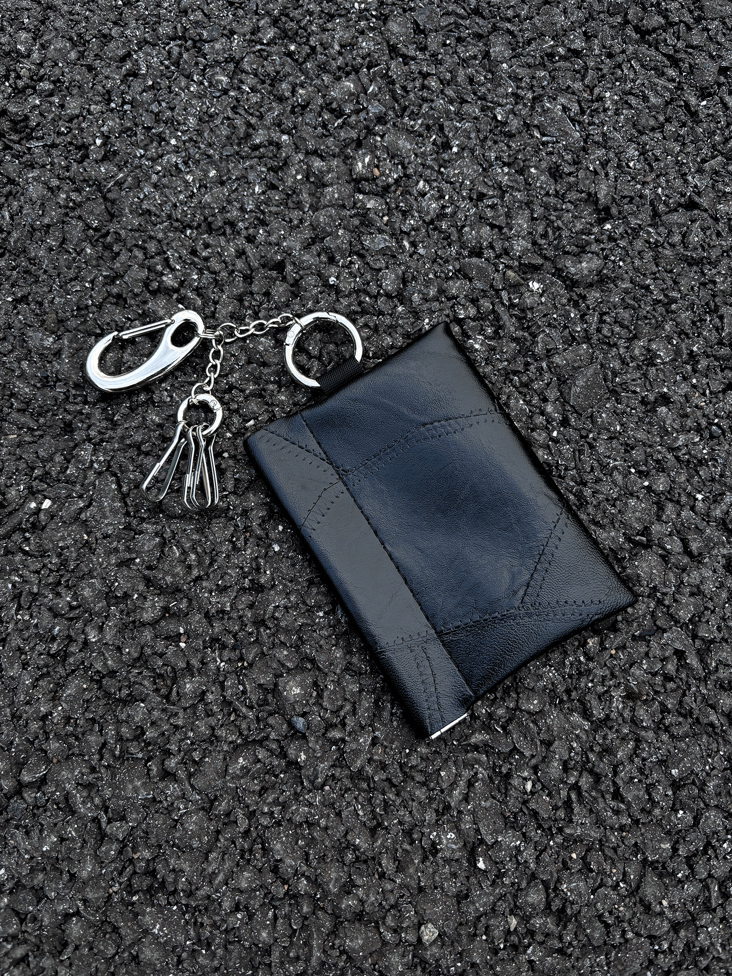 DPOL Snake Pattern Waist Cleanfit Cowhide Card Bag