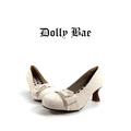 Dollybae Jacquard Bow Lace Shoes