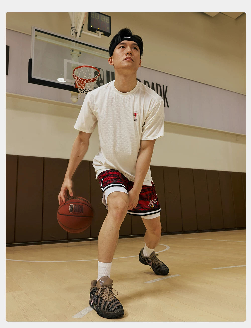 LUSHISI Striped Moisture Wicking Comfort Shorts