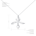 NO SOLUTION Silver Orchid Crystal Necklace