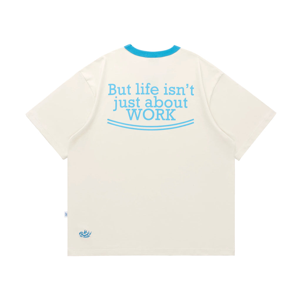 BENT IDEA Casual Color Matching Collar Versatile Tee