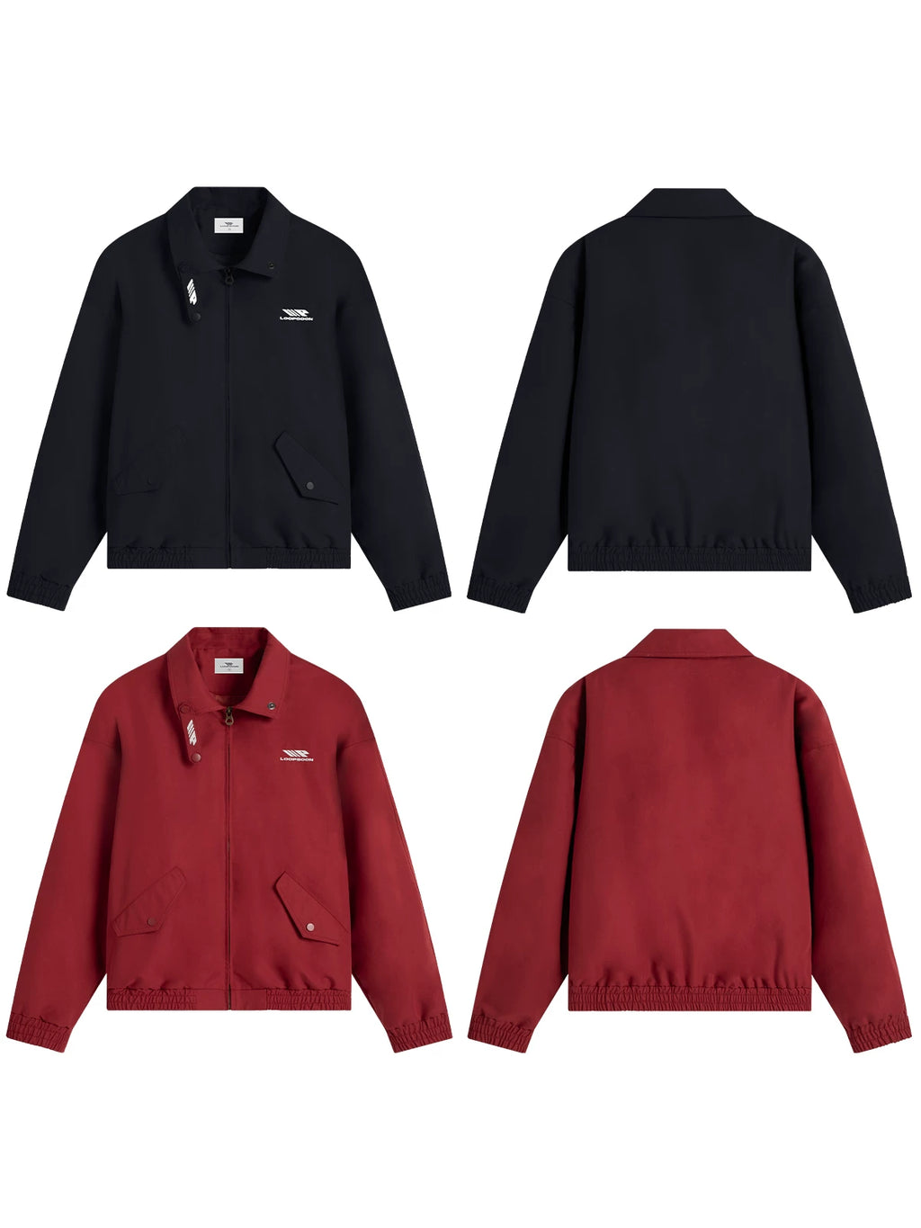 Loopsoon Collar Loop Embroidery Versatile Simple Casual Tee