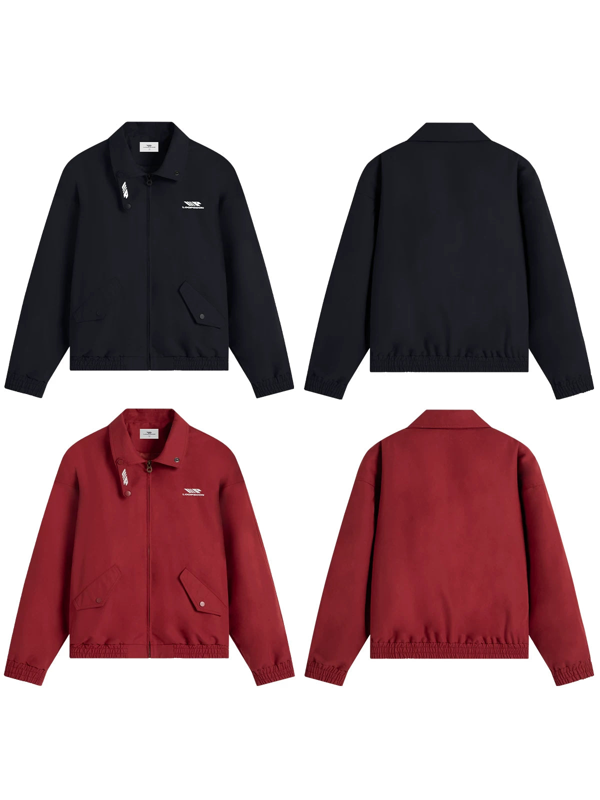 Loopsoon Collar Loop Embroidery Versatile Simple Casual Tee