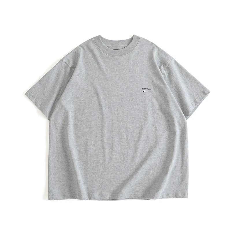 AWT Casual Versatile Crew Neck Printed Loose Tee