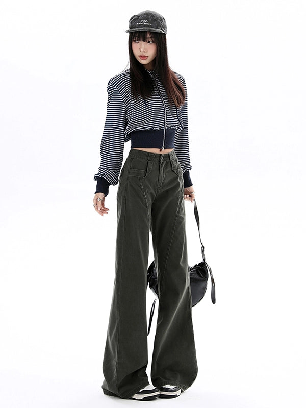 KPSR Vintage Slightly Stretched Wide-Leg Jeans