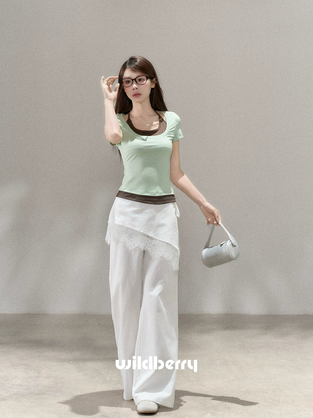 Wildberry High Waist Casual Fart Curtain Pants