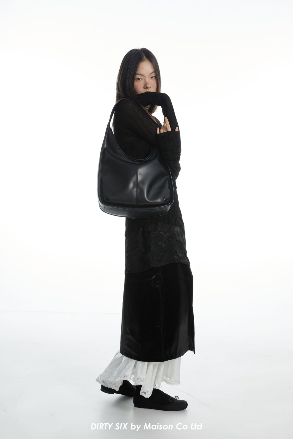 DirtySix • Black Swan Shoulder Tote Bag