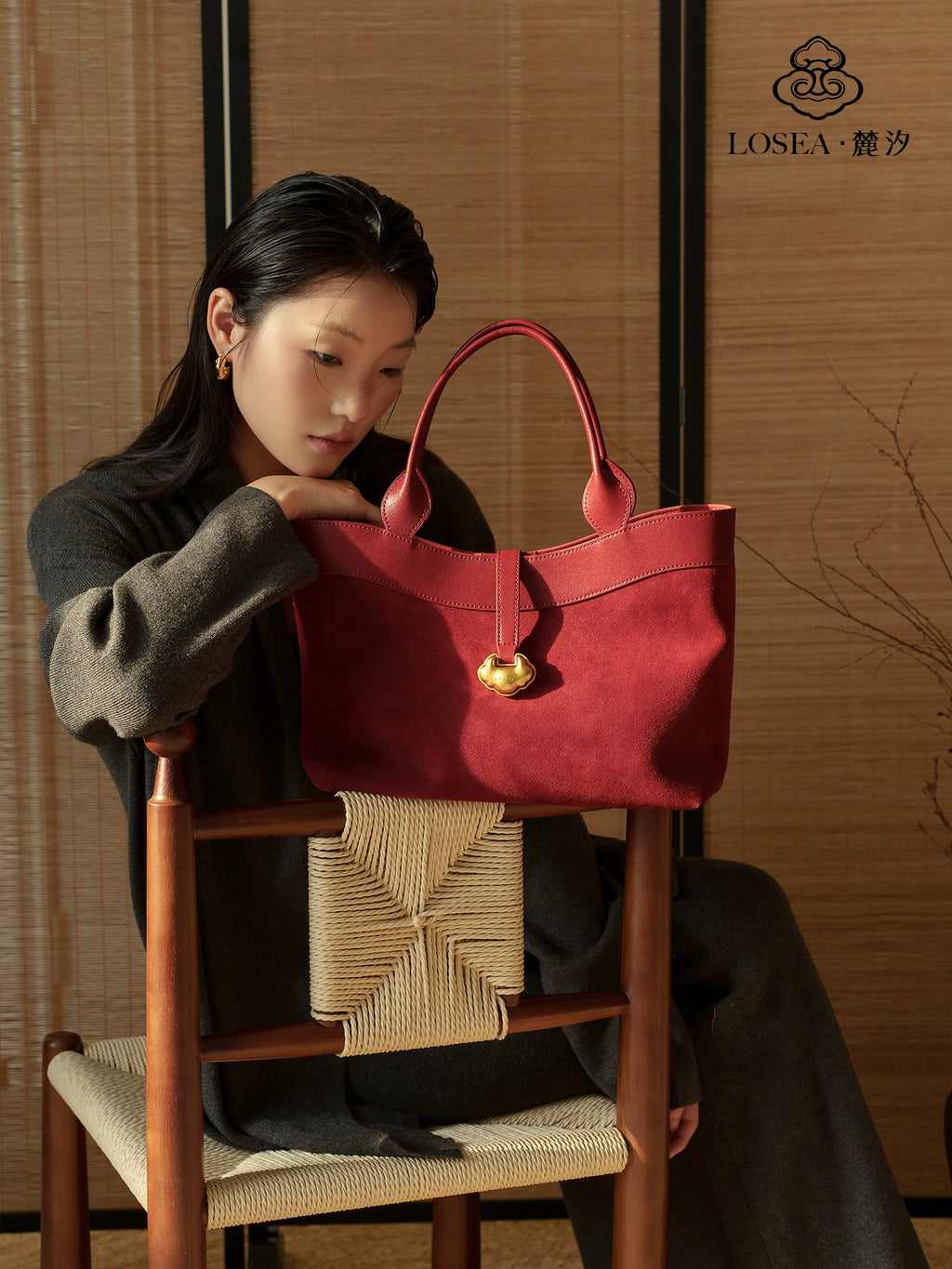 LOSEA Simple New Chinese Ruyi Tote Bag