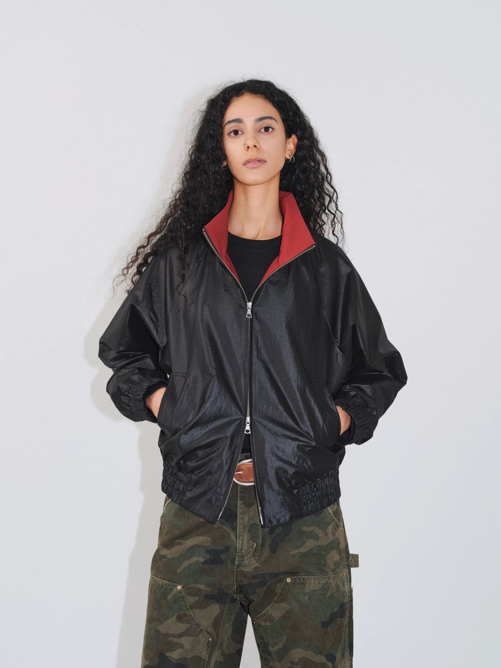 VLABMADE Vintage Stand-up Collar Loose-sleeved Jacket
