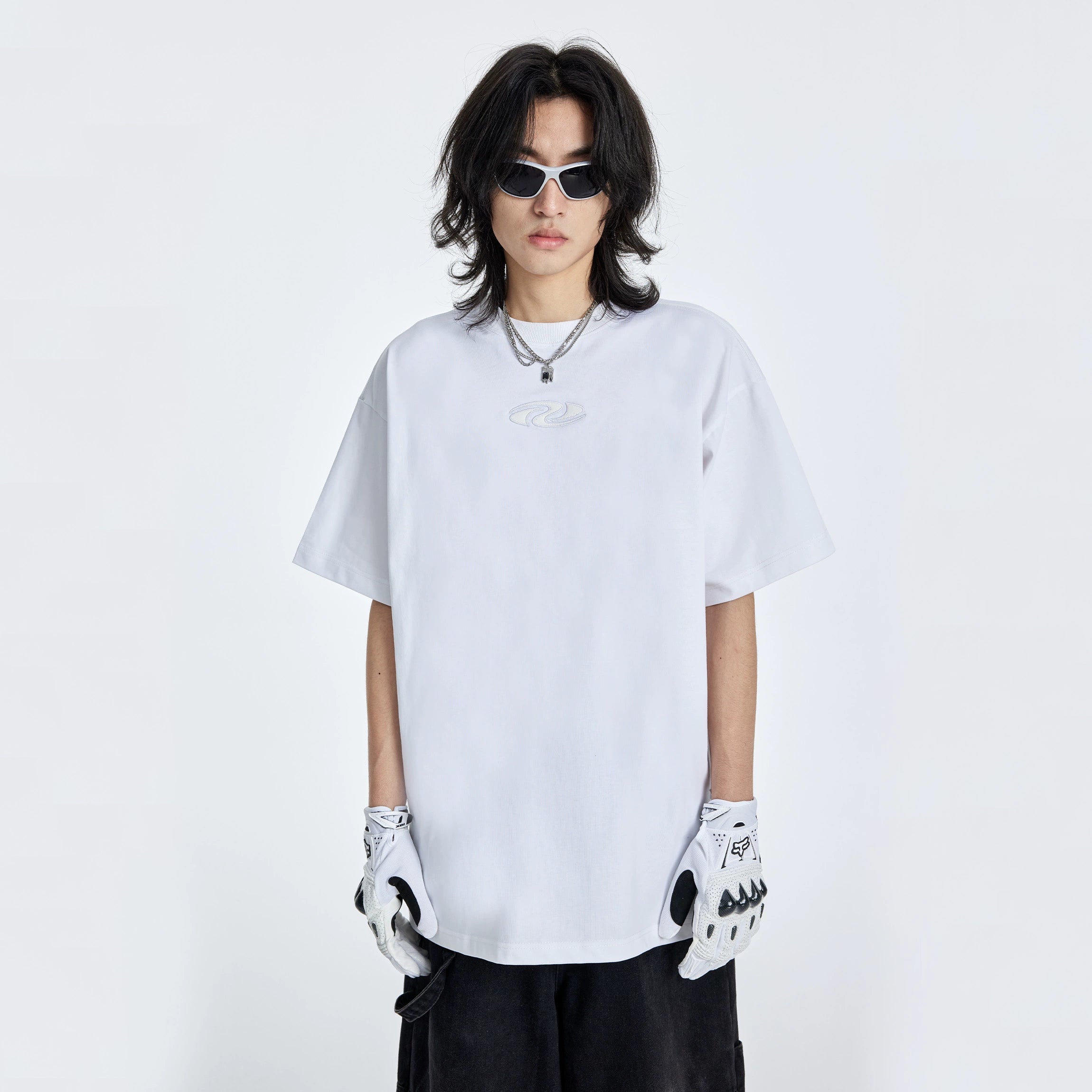 (NMK) Pioneer Embroidery Loose Heavy Tee