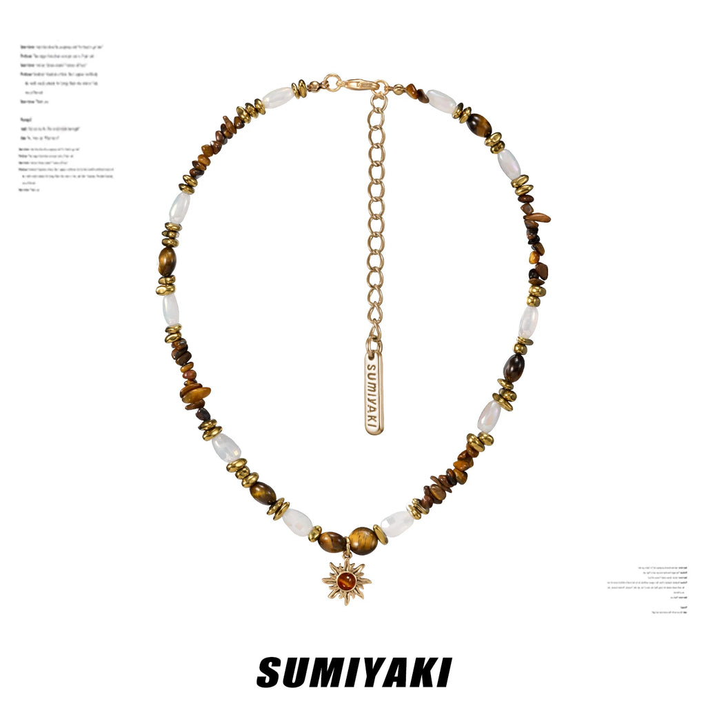 SUMIYAKI Vintage Beaded Double Layer Necklace
