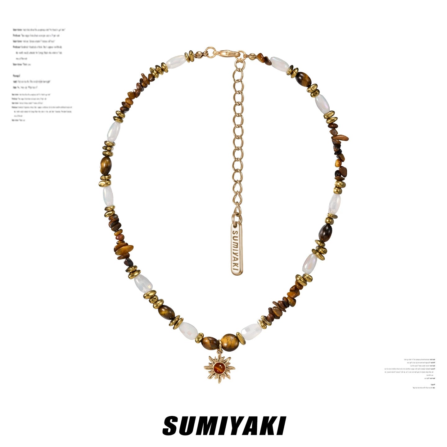 SUMIYAKI Vintage Beaded Double Layer Necklace
