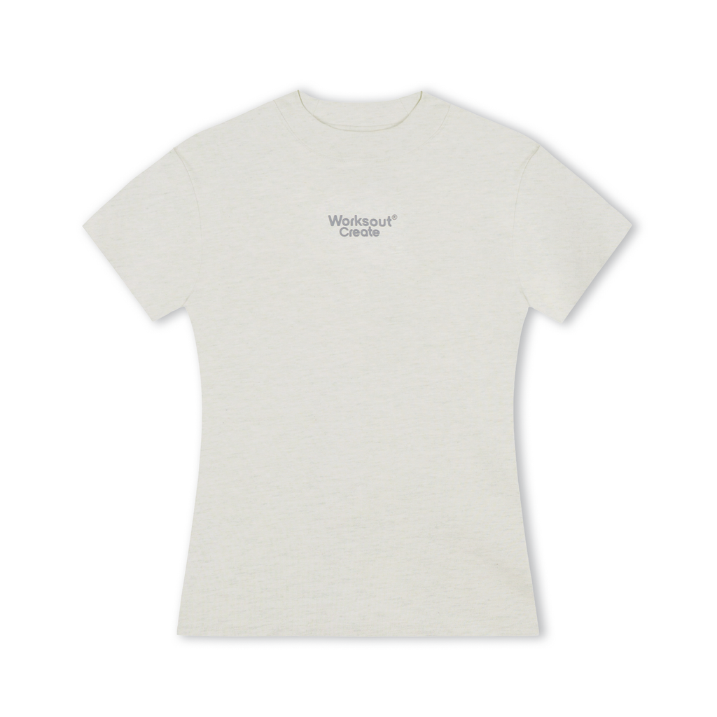 NICEBAD Flower Yarn Slogan Front Shoulder Tee