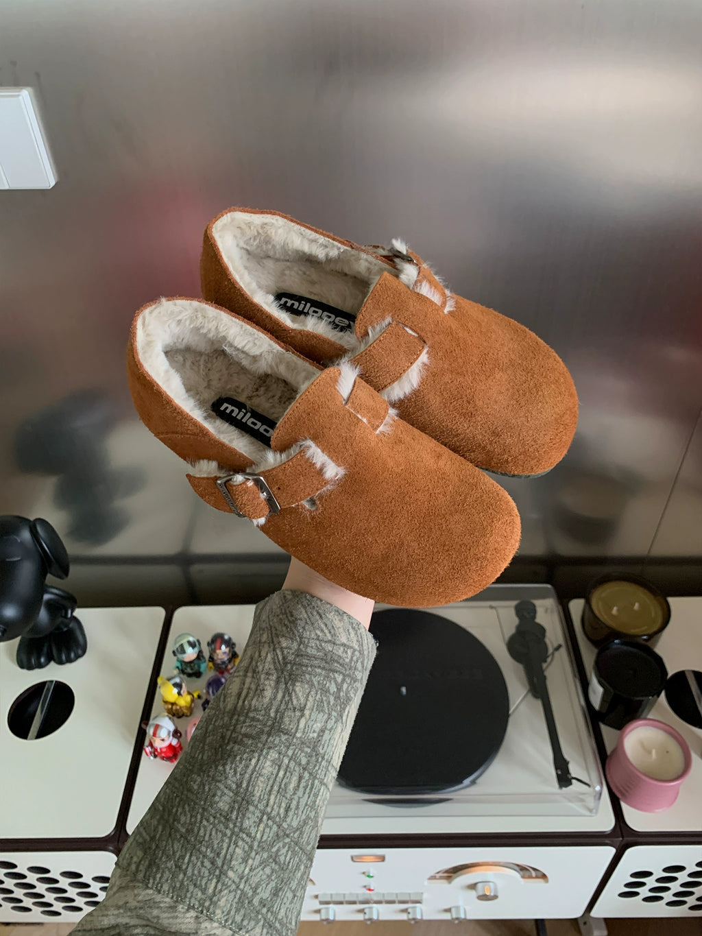 Milooey Flat-bottomed Fleece All-inclusive Soft-soled Shoes