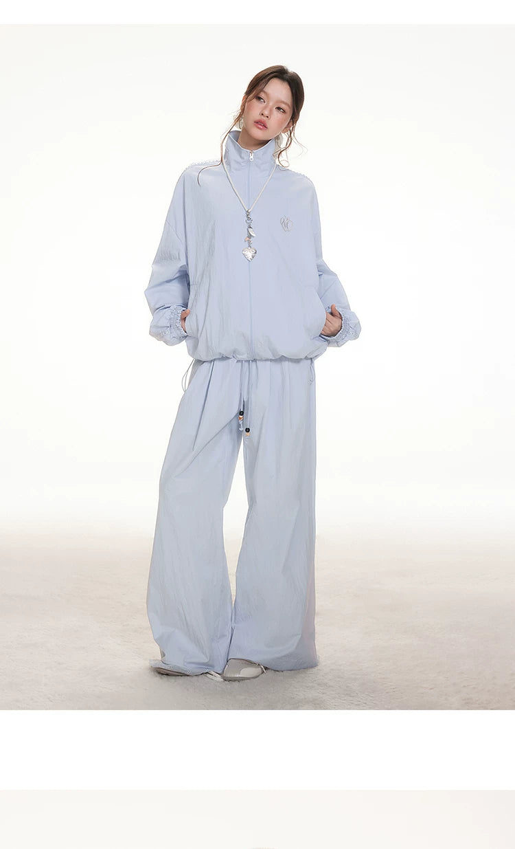 Imone Splicing Lace Light Loose Short Coat