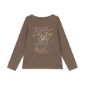 Kano Lazy Soft Waxy Rabbit Print Long Sleeve