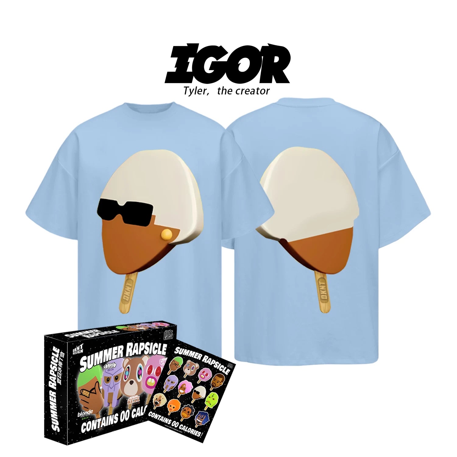 DKNT Ice Cream Printing Casual Loose Tee