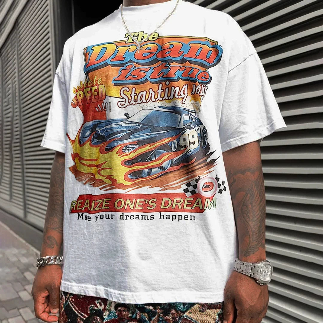 Wang Youbing Retro Lazy Style Advanced Tee