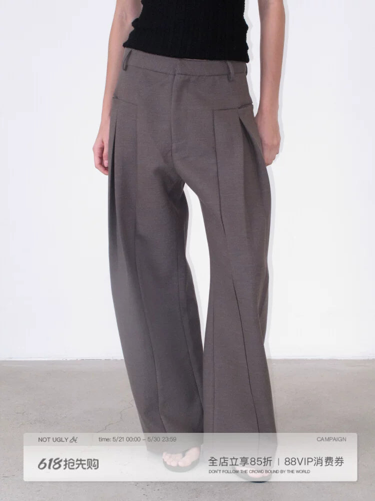 NOT UGLY Button Side Pocket Versatile Casual Pants