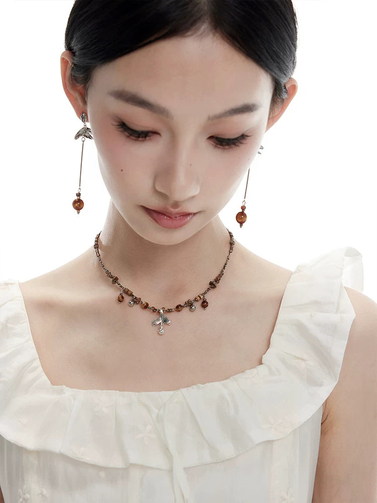 NO SOLUTION Light Luxury Temperament Medium and Long Earrings