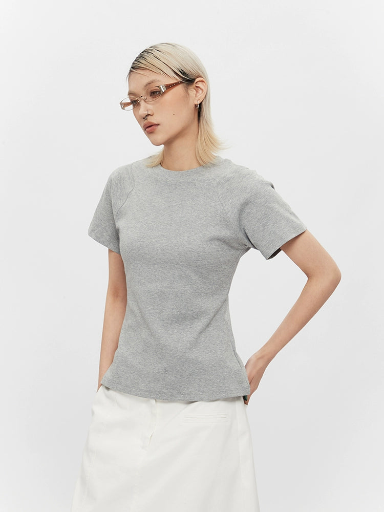 AIRHOOD Front Shoulder Slim and Thin Versatile Tee