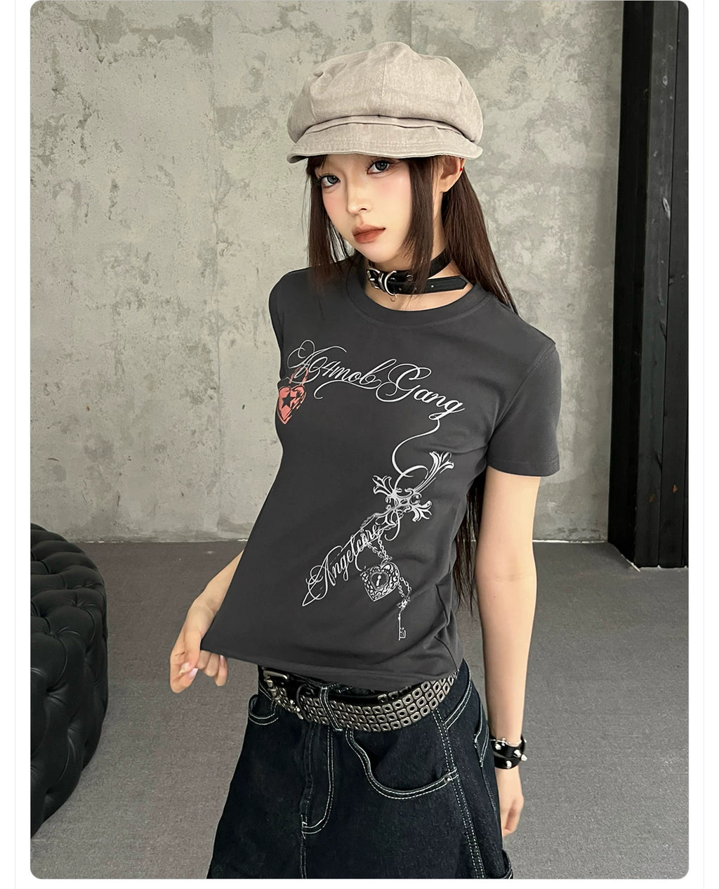 404MOB Slim Shoulder Slim Short Tee