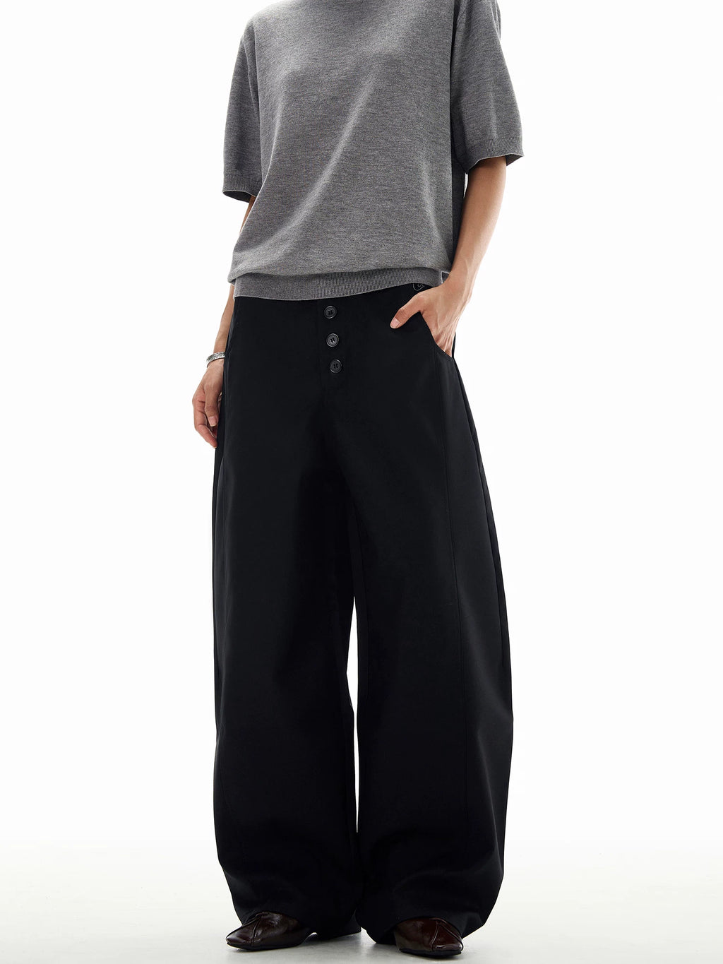 TRUQUEST Wide-leg Premium Casual Trousers