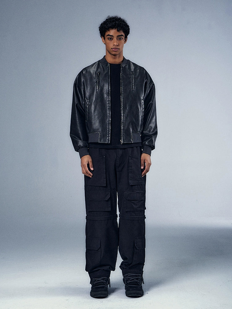 YADcrew x BIPOLAR LIMITED Leather Jacket