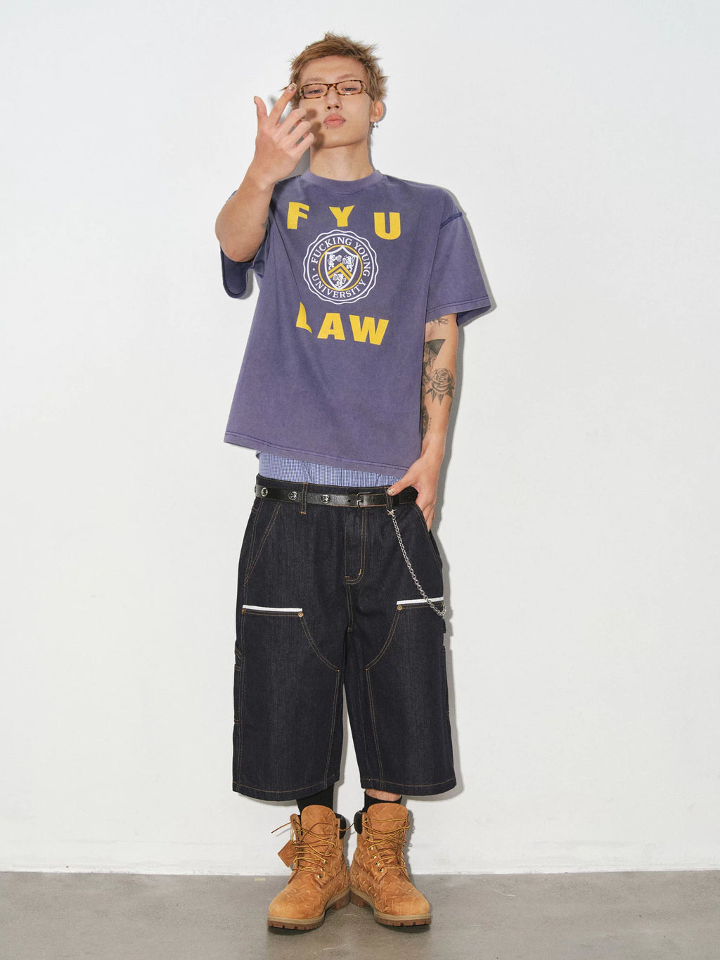 NOVACAM Retro Creative Print Loose Tee