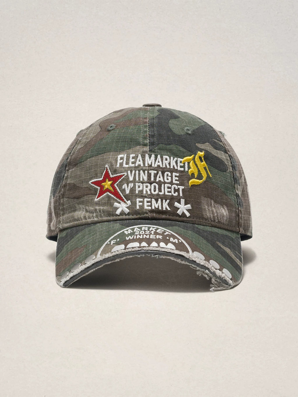 Fleamarket Rivet Old Burr Versatile Baseball Cap