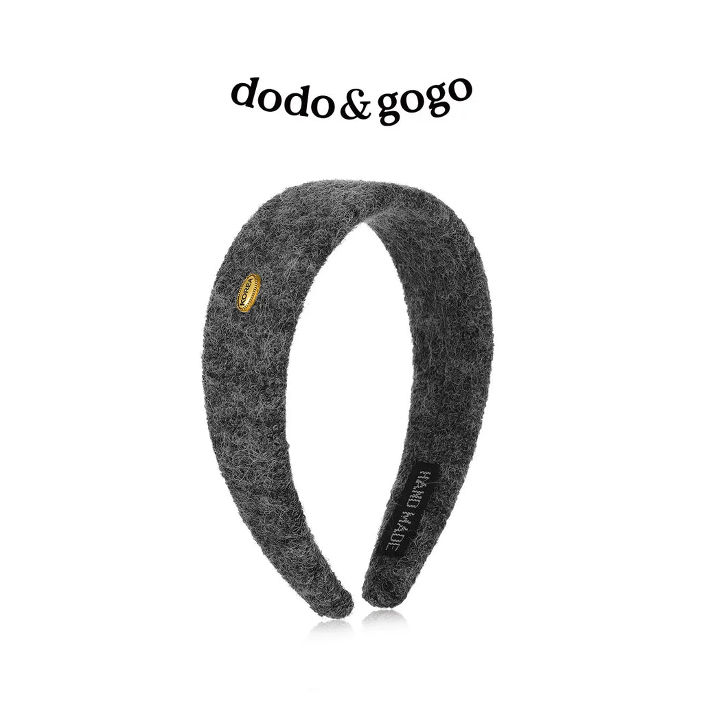 DODOGOGO Autumn and Winter Woolen Wide-brimmed Headband