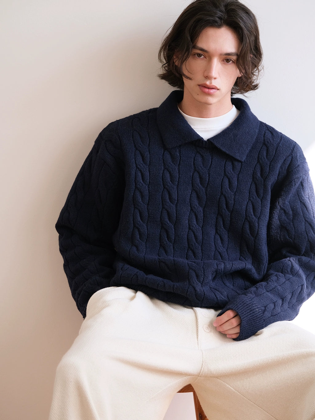 CARPEM Anti-pilling Fake Two-piece Twist Sweater