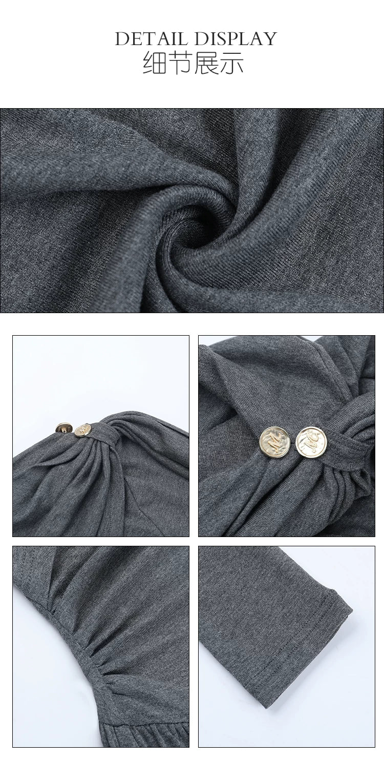 INSTUNNING Light Luxury Slanted Shoulder Waist Thin Dress