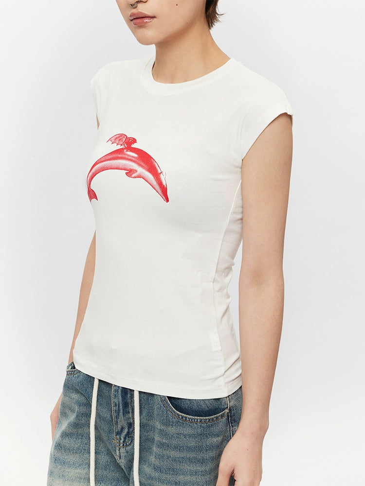 AIRHOOD Versatile Front Shoulder Babes Slim Tee